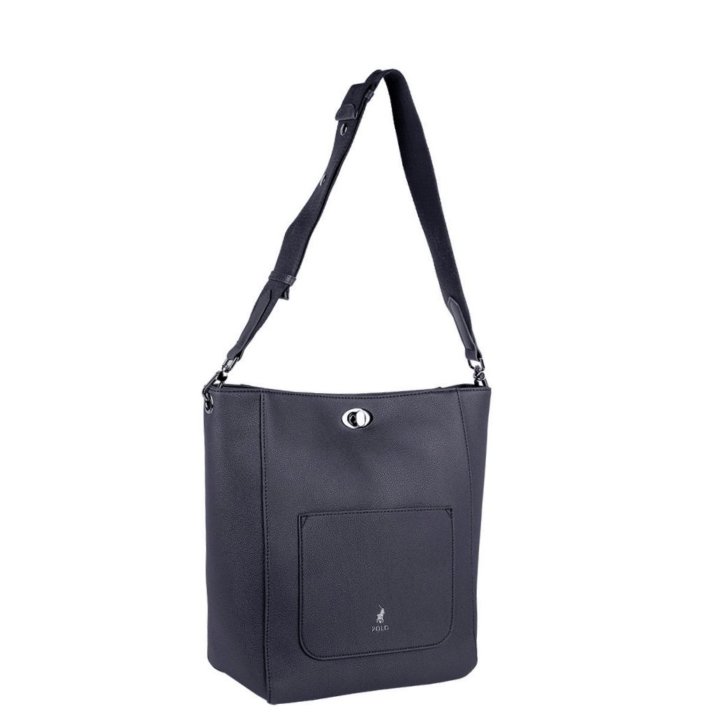 Polo Lyon Hobo Handbag Pos43130 Black Front3qrtr Primary