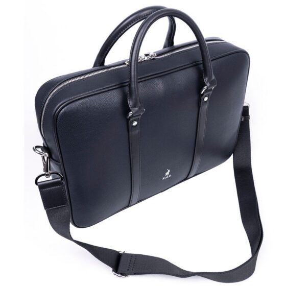 Polo Lyon Laptop Shoulder bag POS43185 black with sling jpg