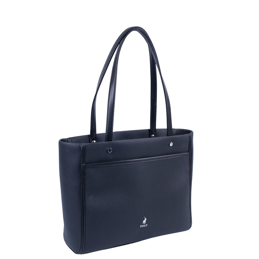 Polo Lyon Medium Casual Tote POS43114 black front3qrtr jpg