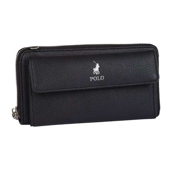 Polo Lyon Phone Sling Handbag POS43161 black front 3qrtr