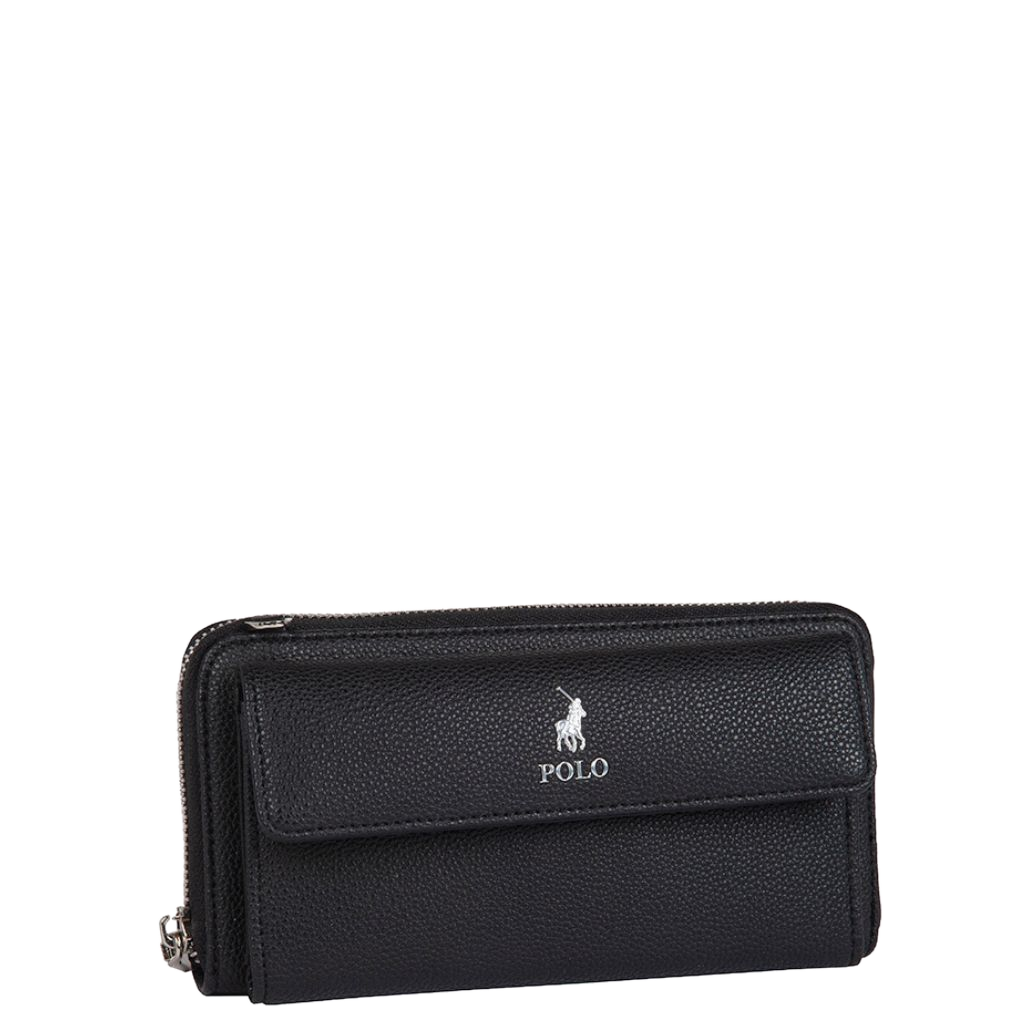 Polo Lyon Phone Sling Handbag POS43161 black front 3qrtr primary