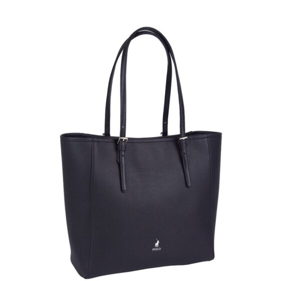 Polo Lyon Tote Handbag Pos43115 Black Front3qrtr Primary