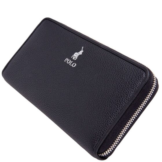 Polo Lyon Zip around Purse Black POS43146 top jpg