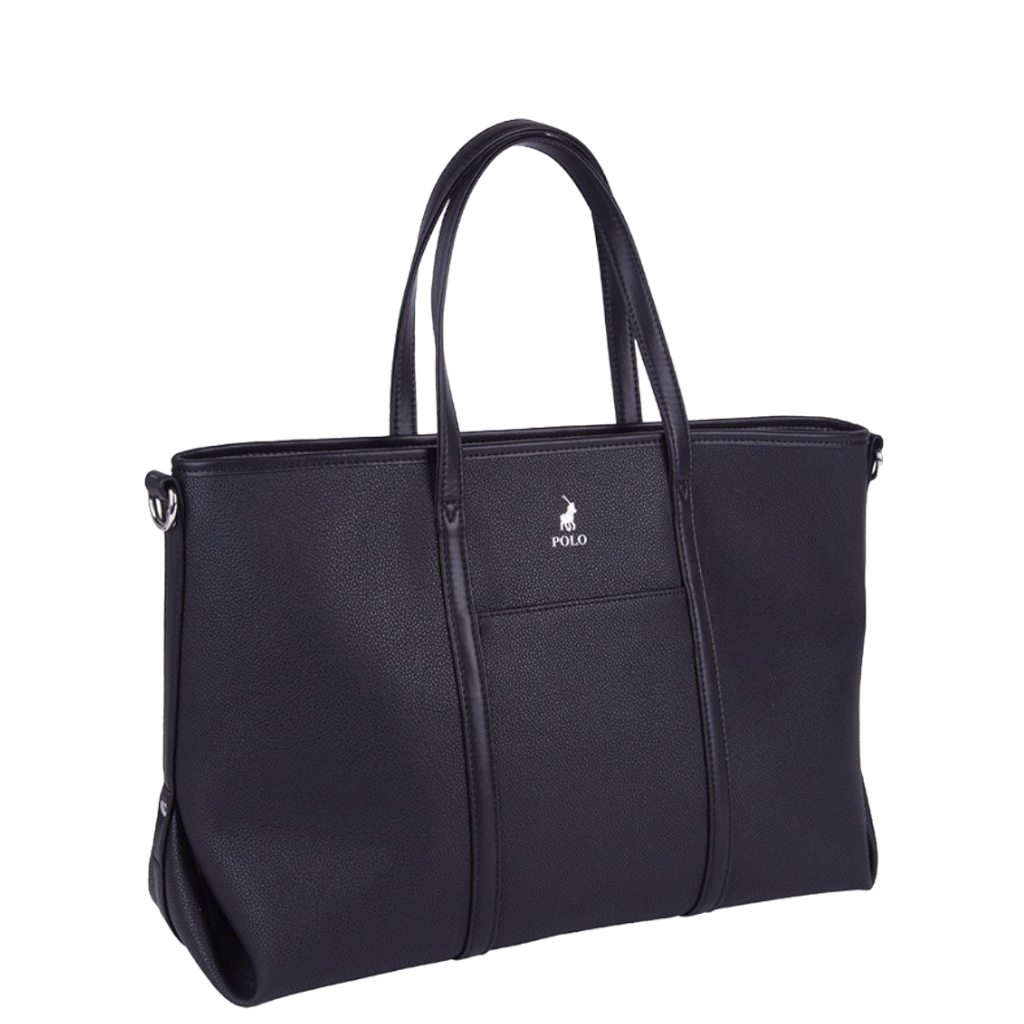 Polo Lyon multi use tote handbag POS43109 black front3qrtr primary1