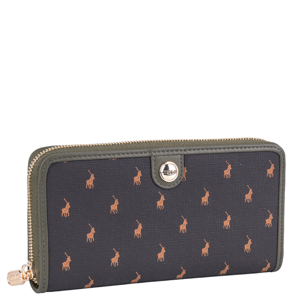 Polo Monticello POS50545 Zip Around Purse green front jpg