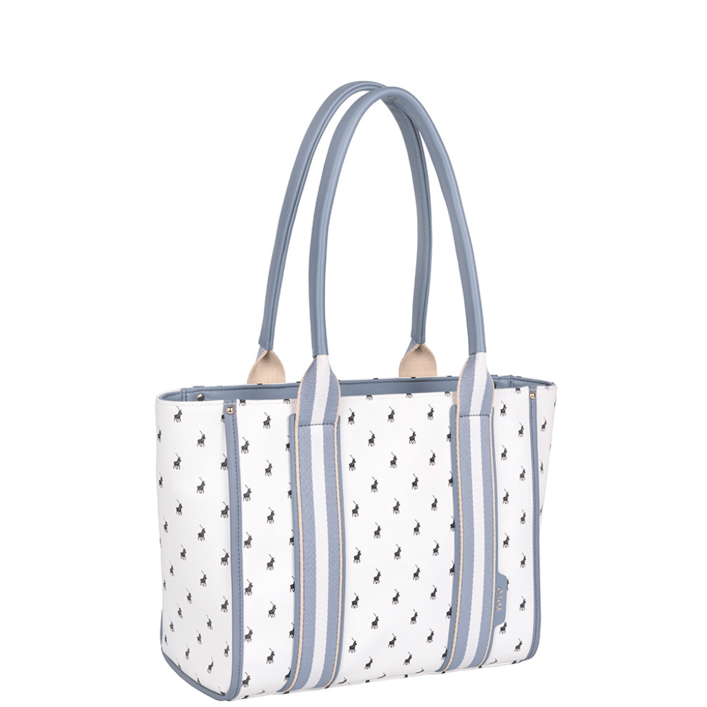 Polo Sicily Tote handbag POS50310 White front3qrtr png