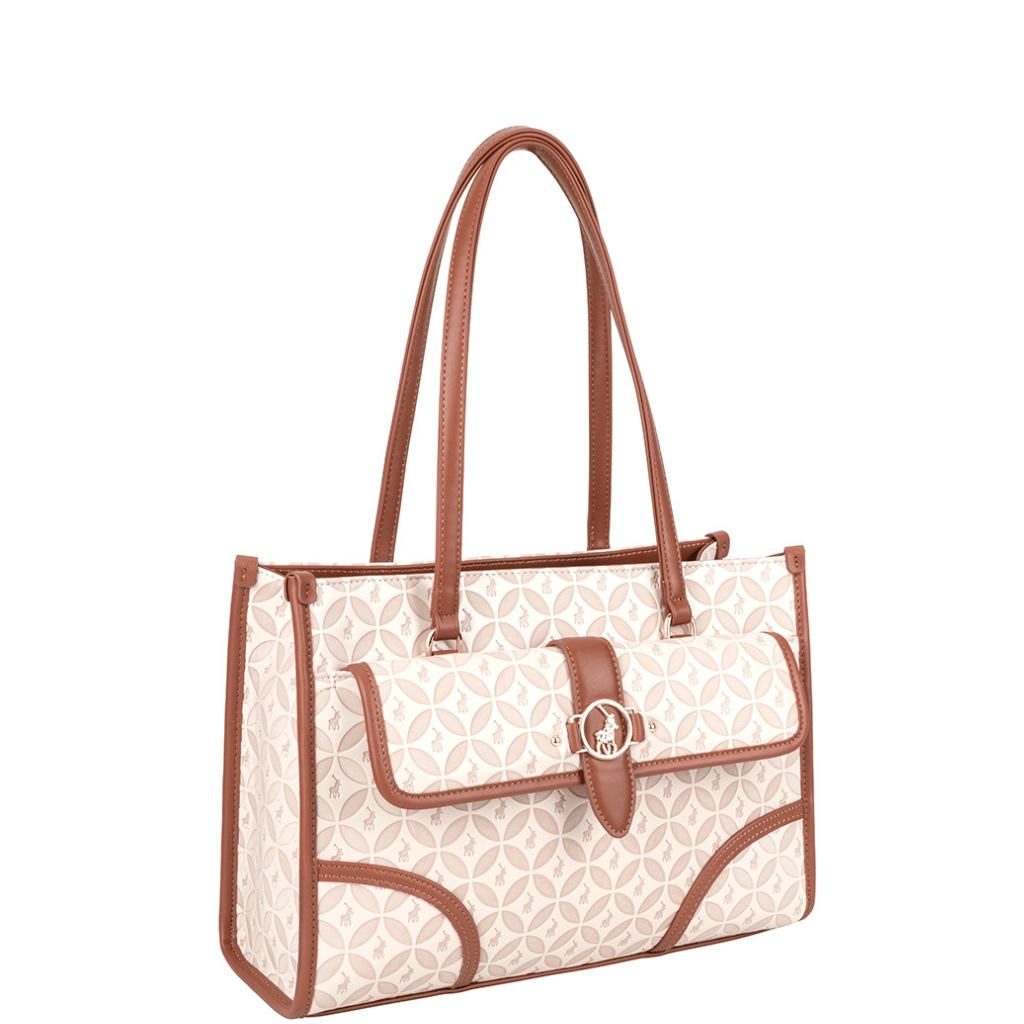 Polo Sinclair Tote handbag POS50610 beige front3qrtr primary png