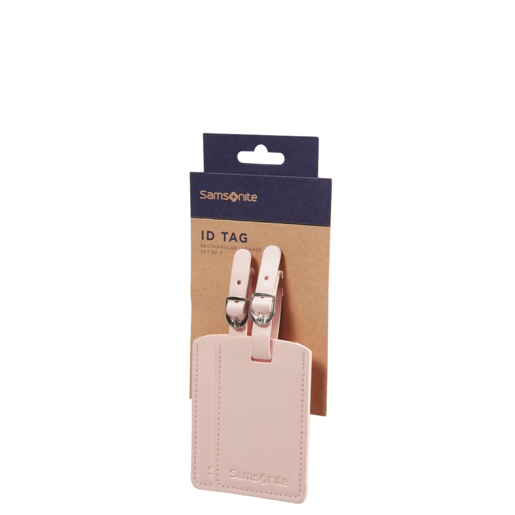 Samonite Global Ta Luggage Tags Twinset Pink Front3qrtr Package