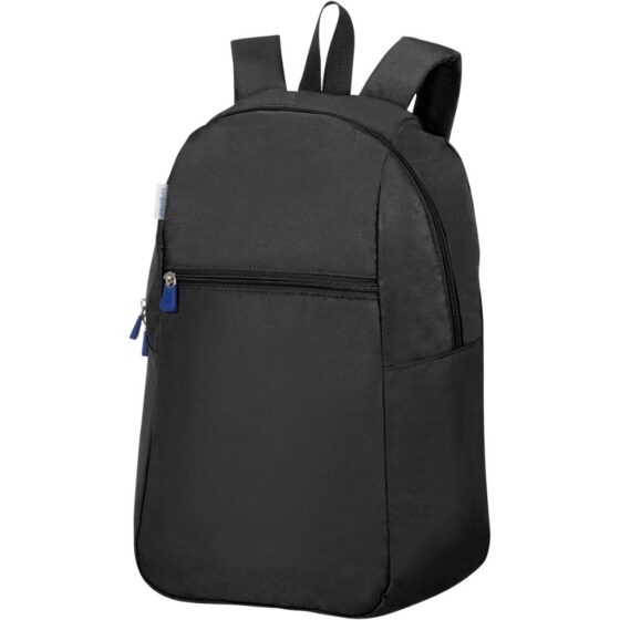 Samosnite Global Ta Foldable Backpack Black Front3qrtr