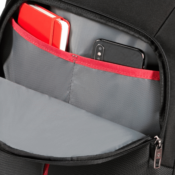 Samosnite Guardit 3 0 Underseat Laptop backpack 15 inch black interior1 png