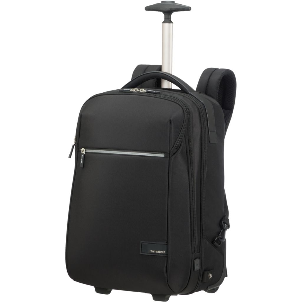 Samsointe Litepoint 17 3 Laptop trolley Backpack Black KF2 front3qrtr jpg