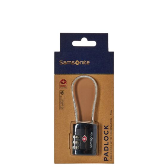 Samsonite Global Ta Tsa Cable Lock Black Packaging