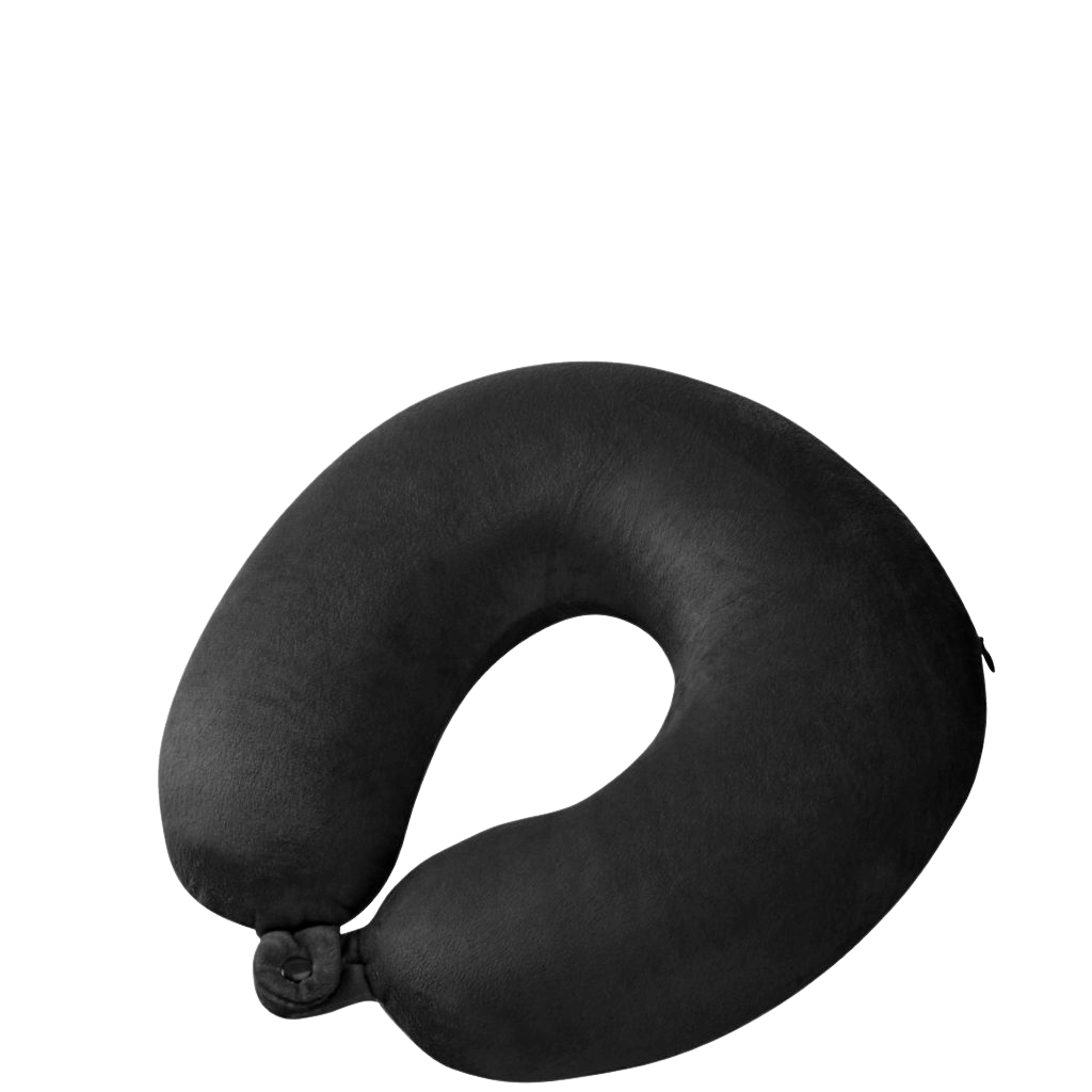 Samsonite Global TA memory foam pillow black front3qrtr primary transparent