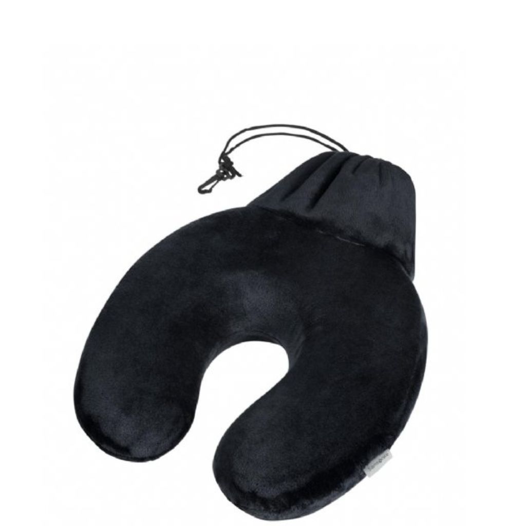 Samsonite Global Ta Memory Foam Pillow And Pouch Black Front3qrtr Primary