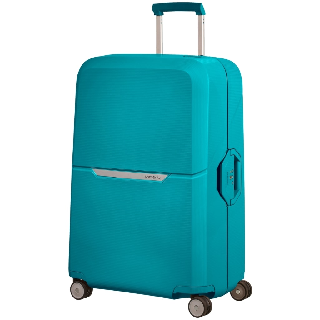 Samsonite Magnum Spinner 75 Caribbean Blue Front3qrtr jpg