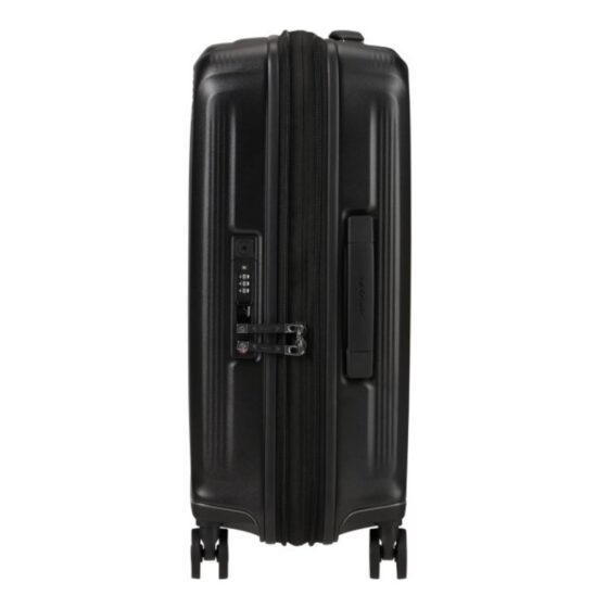 Samsonite Nuon Kf0 Polycarbonate Spinner 55cm Black Side Expanded