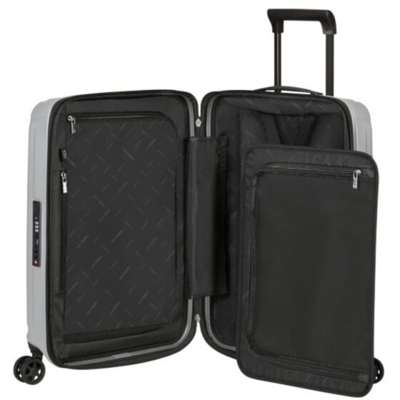 Samsonite Nuon Kf0 Polycarbonate Spinner 55cm Silver Interior2