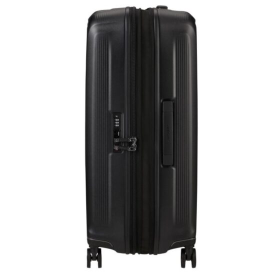 Samsonite Nuon Kf0 Polycarbonate Spinner 69cm Black Side Expanded