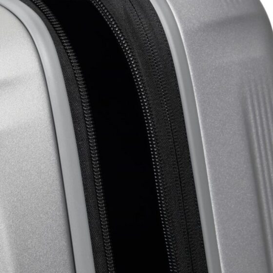 Samsonite Nuon Kf0 Polycarbonate Spinner Silver Zip Thread