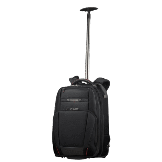 Samsonite Pro DLX 5 Rolling Business 17 inch backpack black front3qrtr handle up png