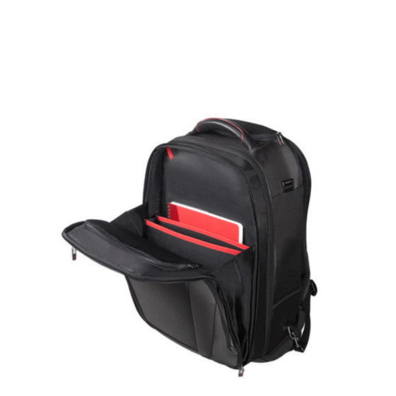 Samsonite Pro DLX 5 Rolling Business 17 inch backpack black interior png