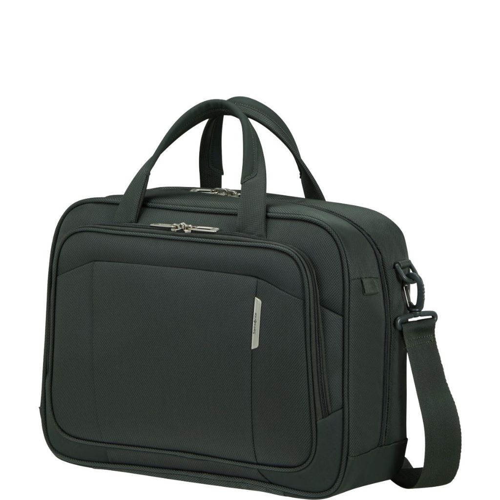 Samsonite Respark Kj3 Laptop Briefcase Forest Green Front3qrtr Primary