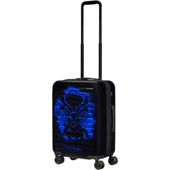 Samsonite Stackd 55cm Spinner Black Panther Edition Front3qrtr Handle  Up
