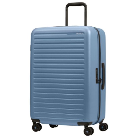 Samsonite Stackd Spinner Luggage KF1 68cm Ocean Blue front3qrtr jpg