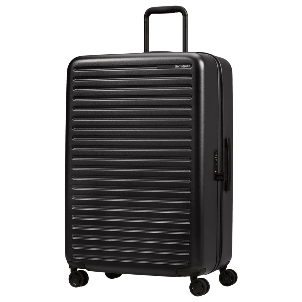 Samsonite Stackd Spinner Luggage KF1 75cm Black front3qrtr jpg