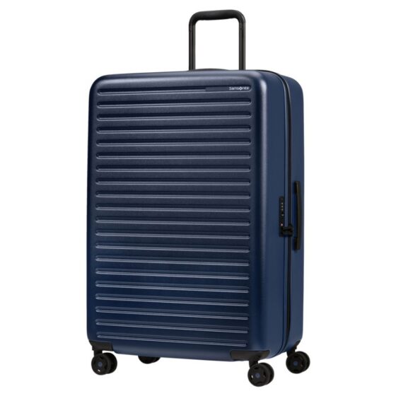Samsonite Stackd Spinner Luggage KF1 75cm Navy Blue front3qrtr jpg