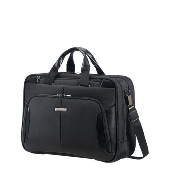 Samsonite XBR Bailhandle 15 6 Expander Black front3qrtr primary jpg