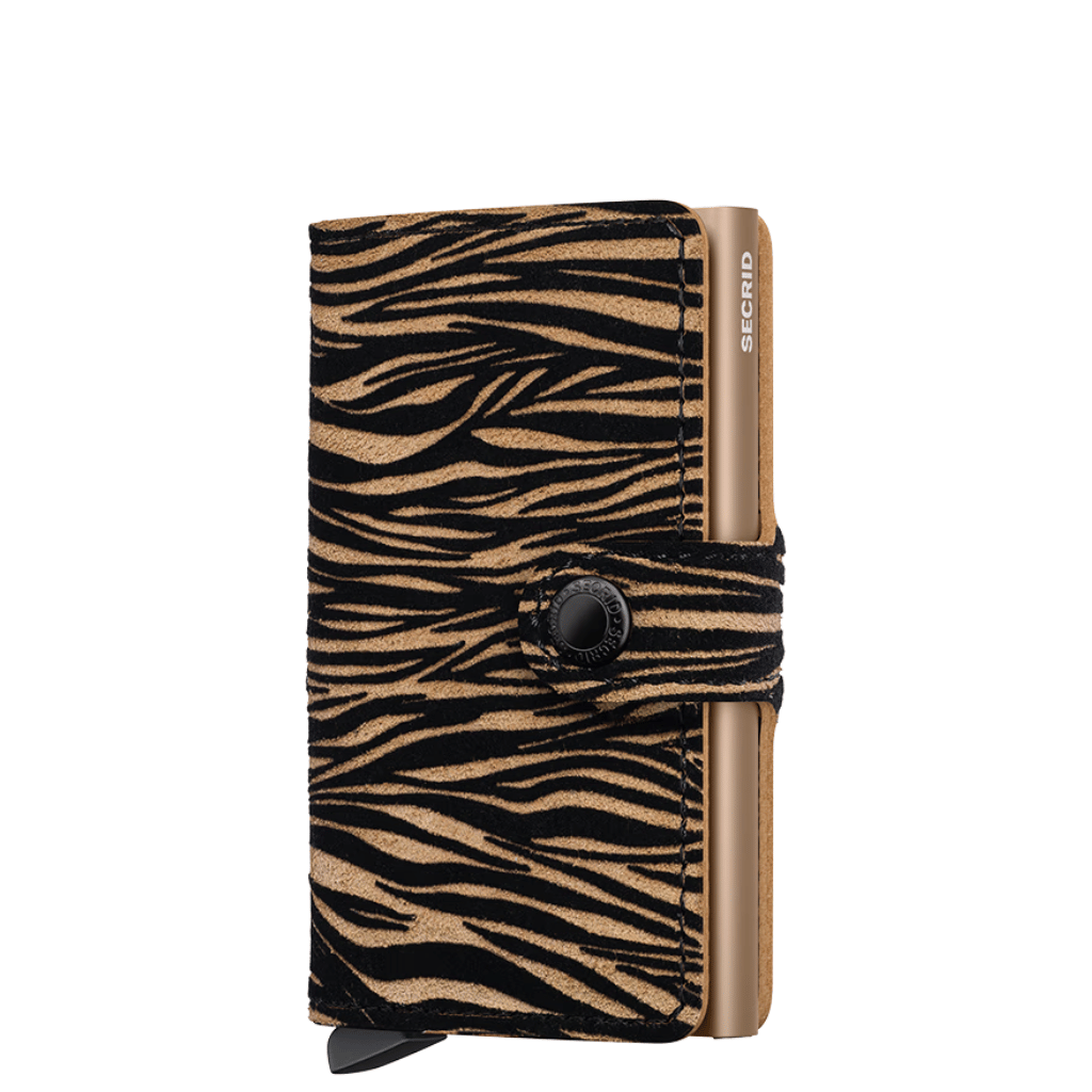 Secrid Miiwallet Zebra leather beige front3qrtr png