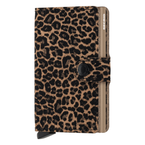 Secrid Miniwallet Leopard Beige front3qrtr png