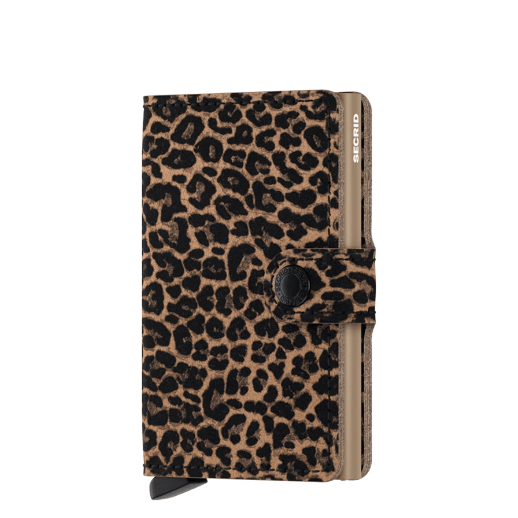 Secrid Miniwallet Leopard Beige front3qrtr primary png