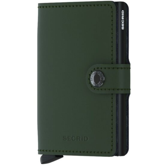 Secrid Miniwallet Matte Ccmm Green Front3qrtr