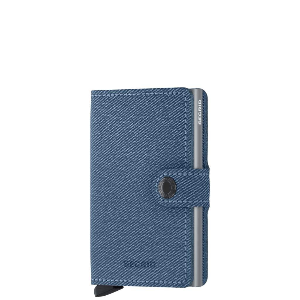 Secrid Miniwallet Twist Jeans Blue front3qrtr transp