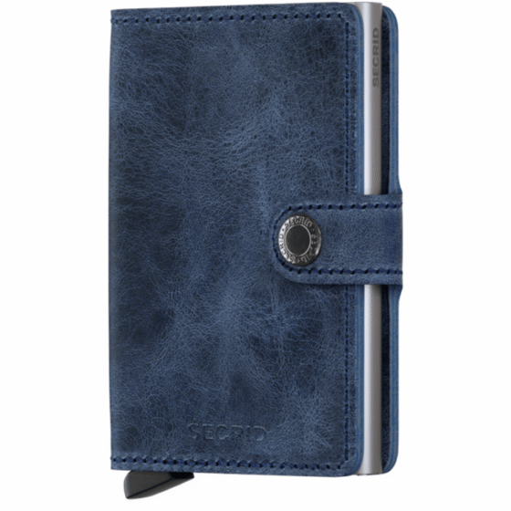 Secrid Miniwallet Vintage Blue front3qrtr png