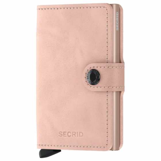 Secrid Miniwallet Vintage Rose pink front3qrtr png