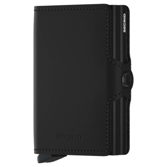 Secrid Twinwallet Matte black leather CCTM front3qrtr jpg