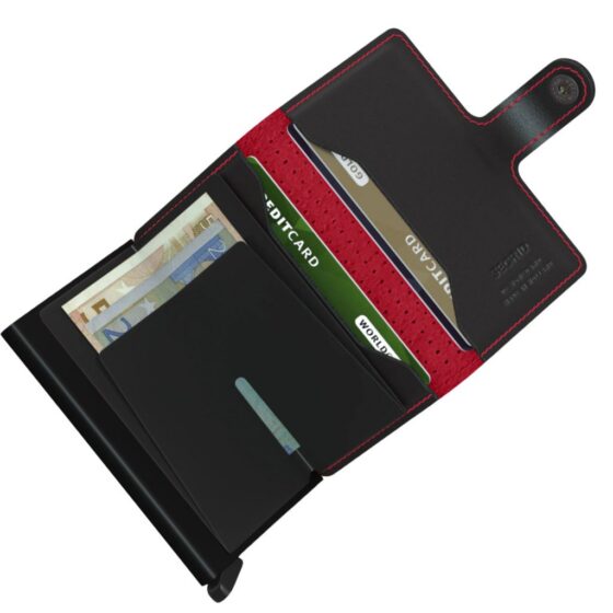 Secrid Miniwallet Perforated Ccmpf Black Red With Tab Interior1
