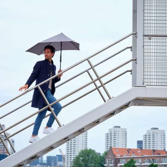 Senz Micro Storm Umbrella 1010 Grey Lifestyle