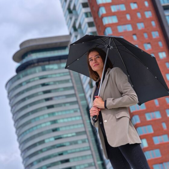 Senz Mini Foldable Storm Umbrella 2010 Black Lifestyle