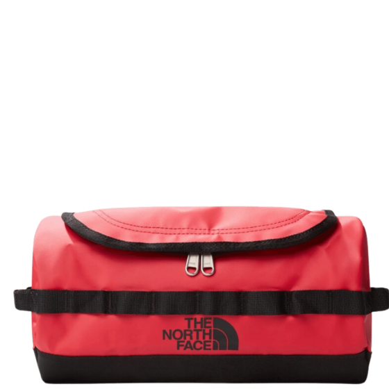 The North Face Base Camp Large Toilet Kit Red front transparent