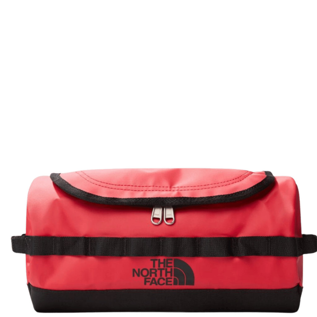 The North Face Base Camp Large Toilet Kit Red front transparent