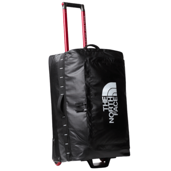 The North Face Base Camp Voyager Duffle On Wheels Black 94L front3qrtr png