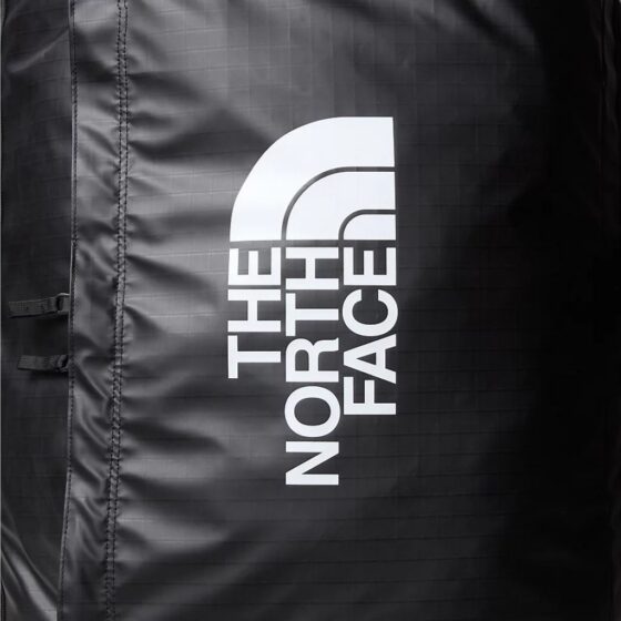 The North Face Base Camp Voyager Duffle On Wheels Black 94l Logo