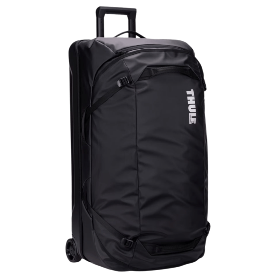 Thule Chasm Rolling Duffle 110L check in black front3qrtr primary