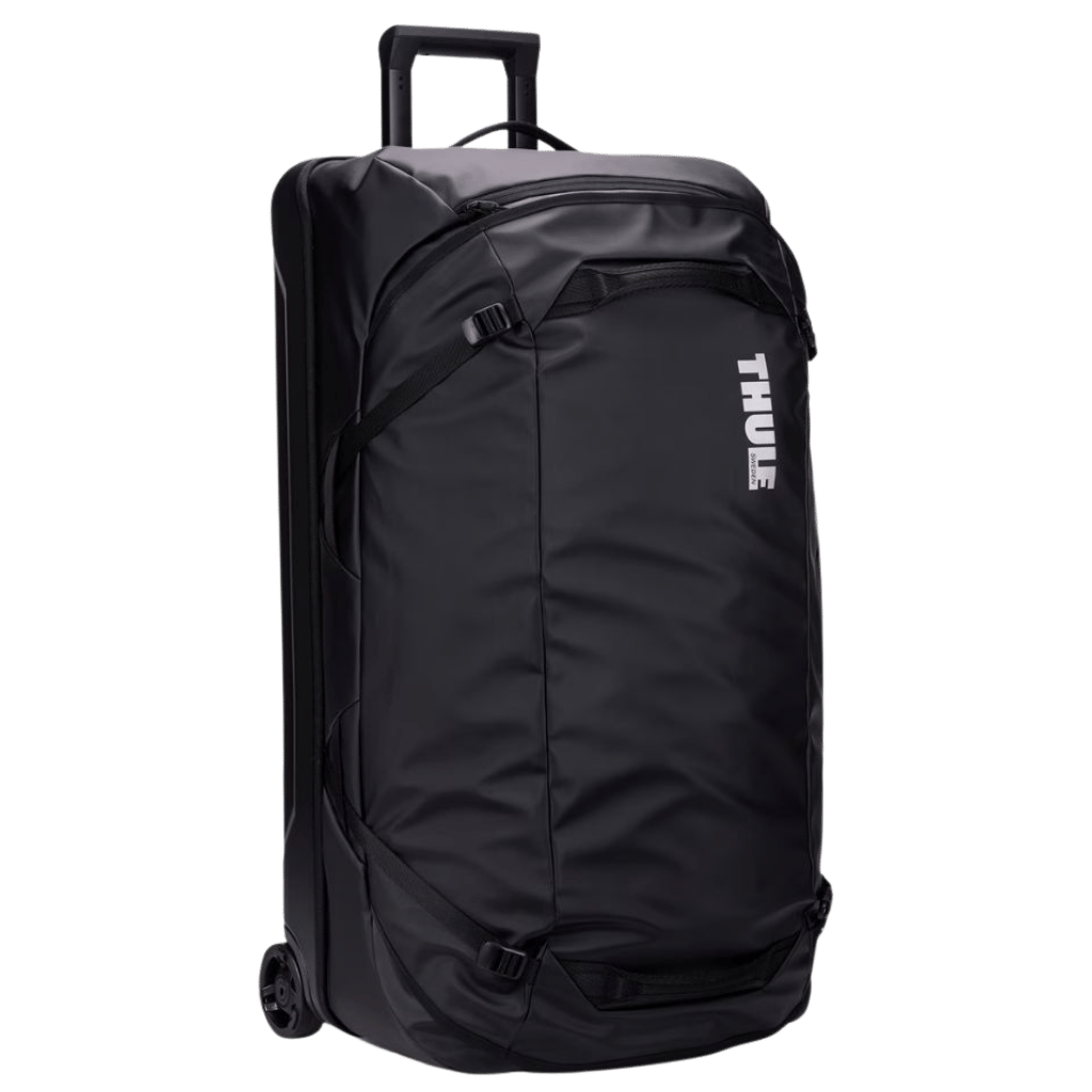 Thule Chasm Rolling Duffle 110L check in black front3qrtr primary