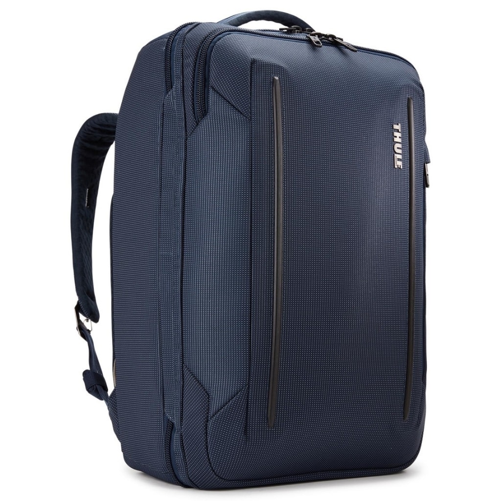 Thule Crossover 2 15 inch Convertible Laptop Carry on Navy front3qrtr jpg