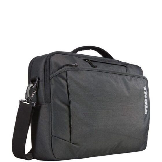 Thule Subterr 15 6 Laptop Briefcase Black Front3qrtr Primary